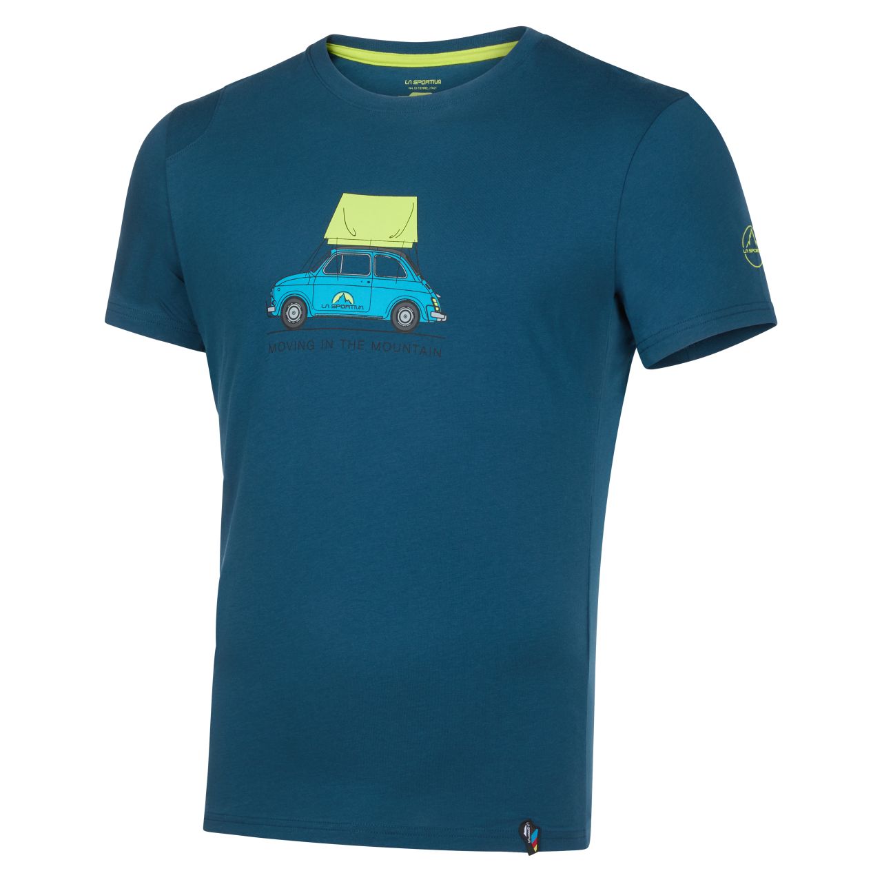 Cinquecento T-Shirt Man Storm Blue/Lime Punch