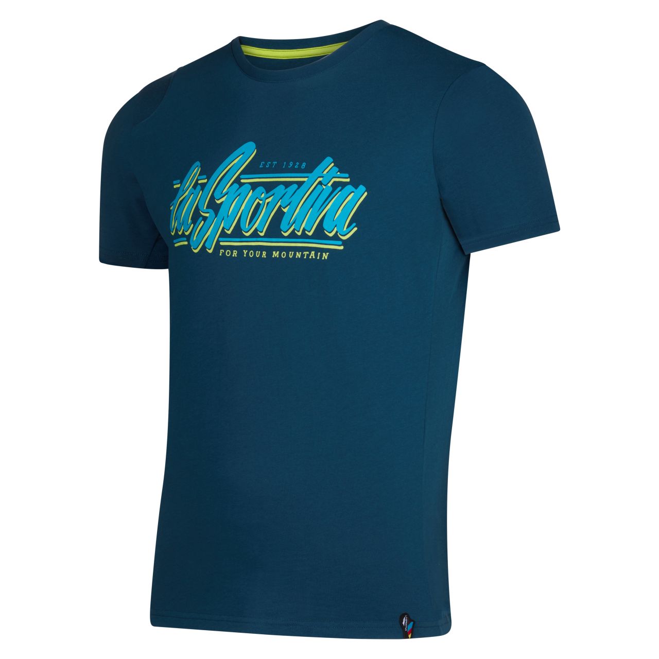 Retro T-Shirt Man Storm Blue
