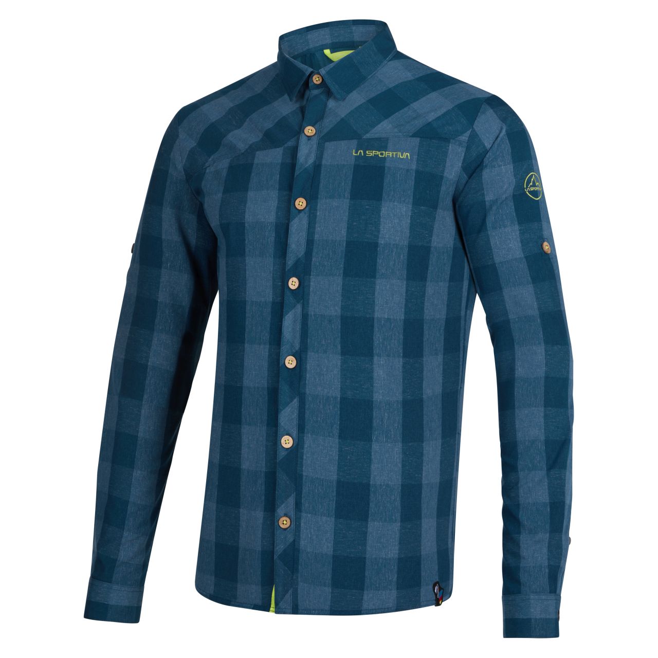 Andes Long Sleeve Shirt Man Storm Blue/Lime Punch